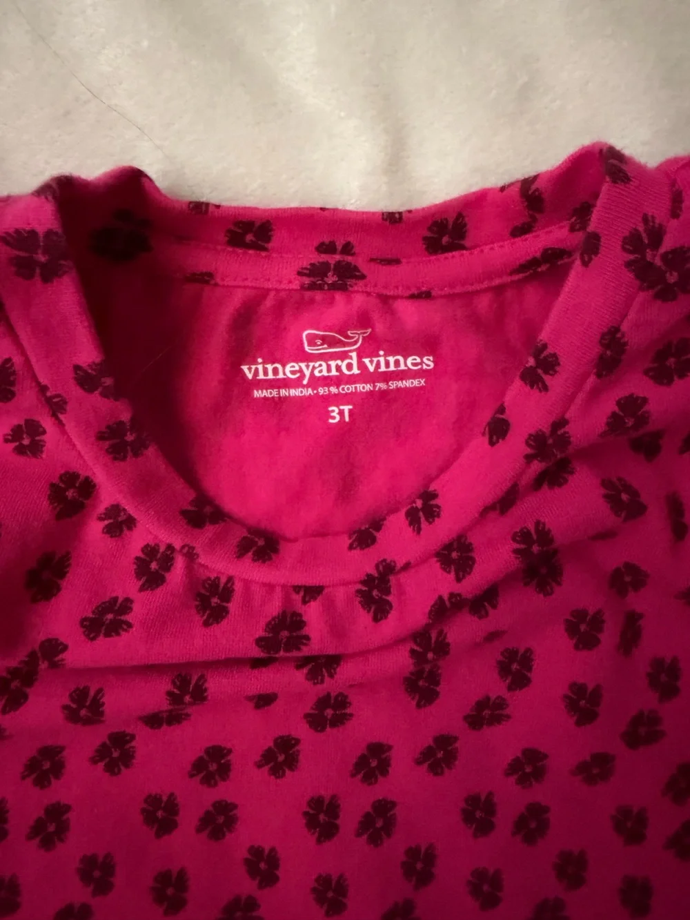 Vineyard Vines Hot Pink Floral Tee Dress